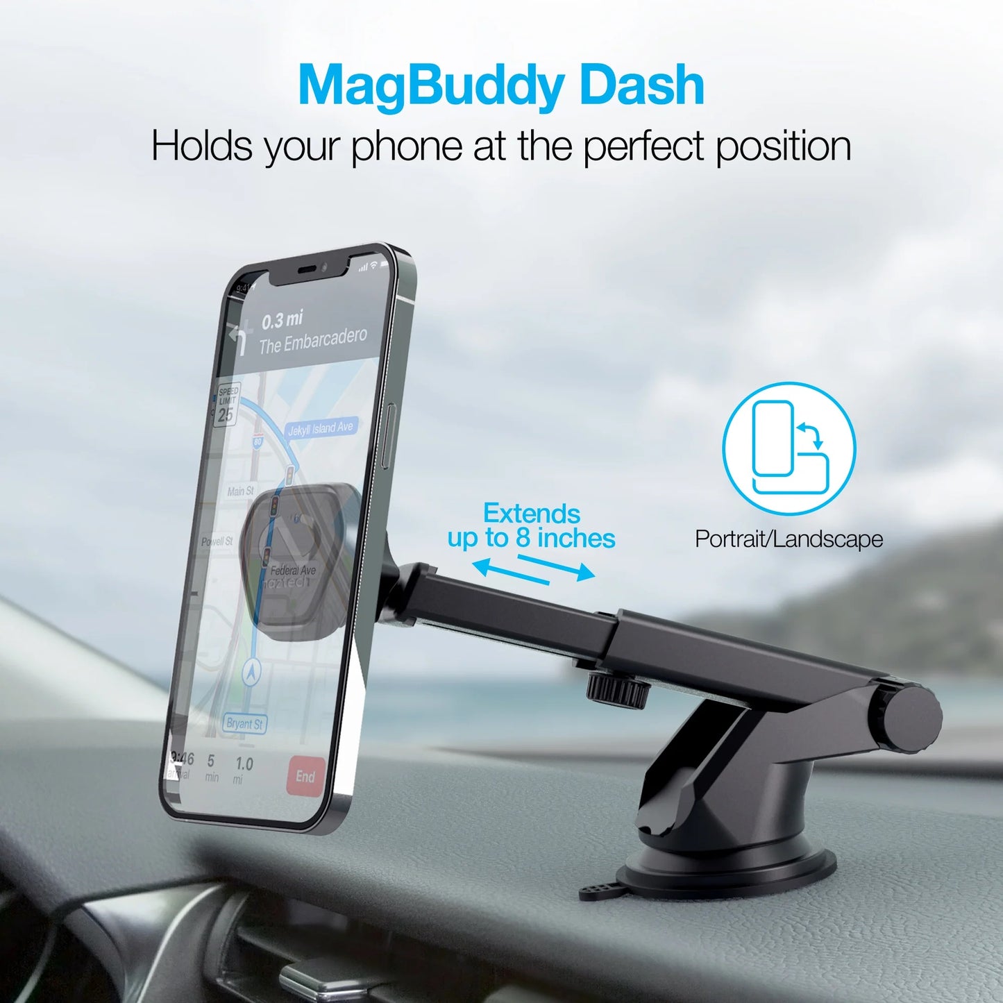 Naztech MagBuddy Elite Soporte para tablero - Naztech MagBuddy Elite Dash Mount
