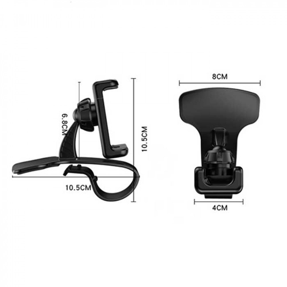 YESIDO 360° Soporte Teléfono para Automóvil/Resorte/Salpicadero - Negro - YESIDO 360° Car Phone Holder/Spring/Dashboard - Black