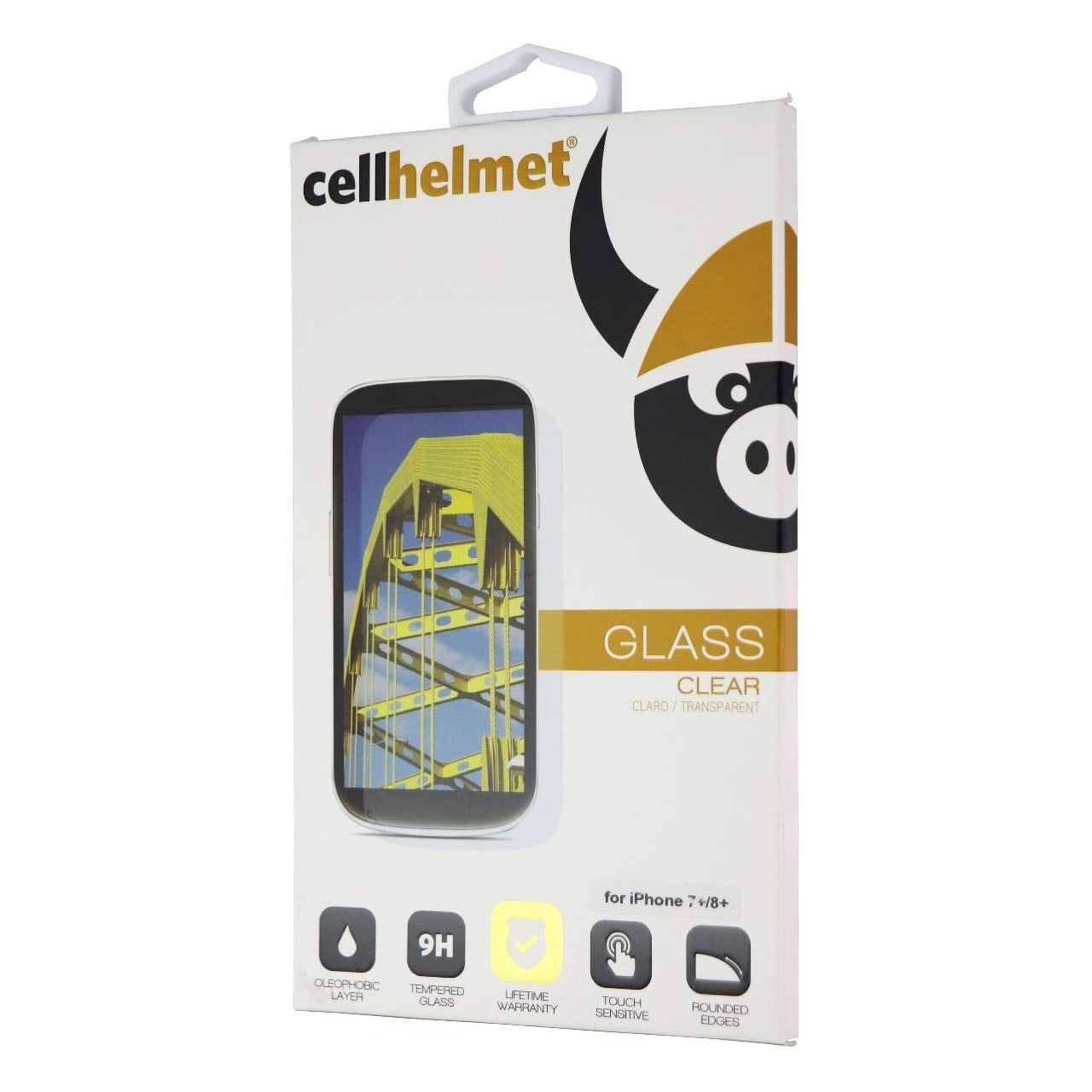 Cellhelmet Vidrio Templado para Apple iPhone 7 Plus/8 Plus - Protector de pantalla de vidrio templado - Cellhelmet Tempered Glass for Apple iPhone 7 Plus/8 Plus - Tempered Glass Screen Protector