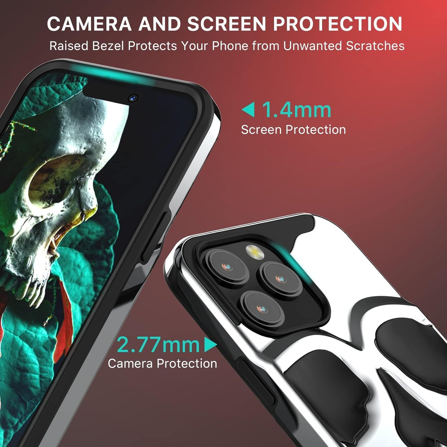 MyBat Pro Skullcap Funda protectora híbrida para Apple iPhone 14 Pro 6.1