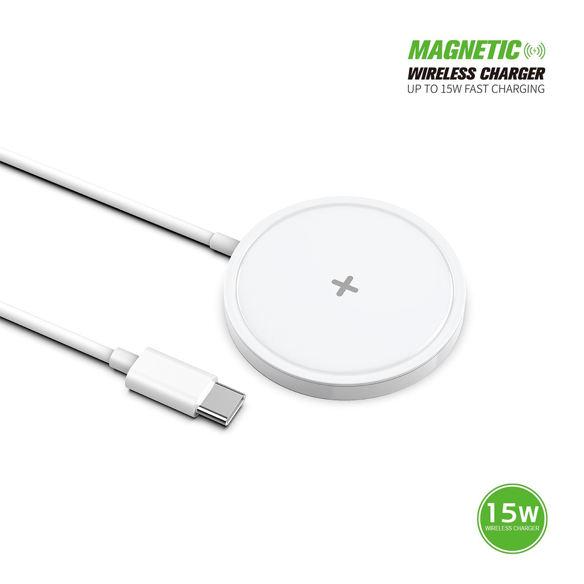 EW07WH 15W Magnetic Wireless Charger - ESoulk 15W Cargador Magnético Inalámbrico - Tecn. Carga Rápida QI