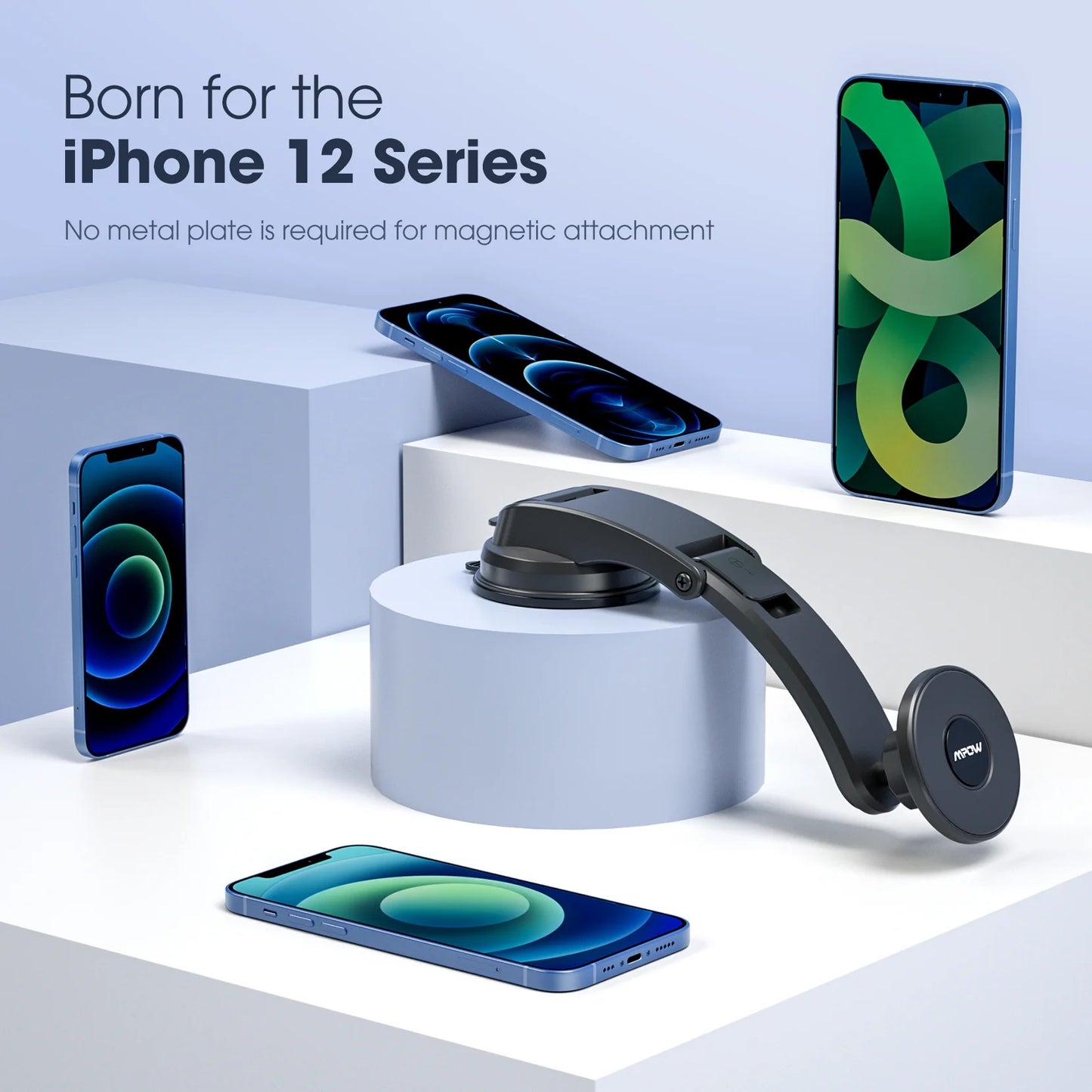 MPOW Soporte para automovil Magnético: 4 Imanes Neodimio 171AB - MPOW Magnetic car holder: 4 Neodymium Magnets 171AB