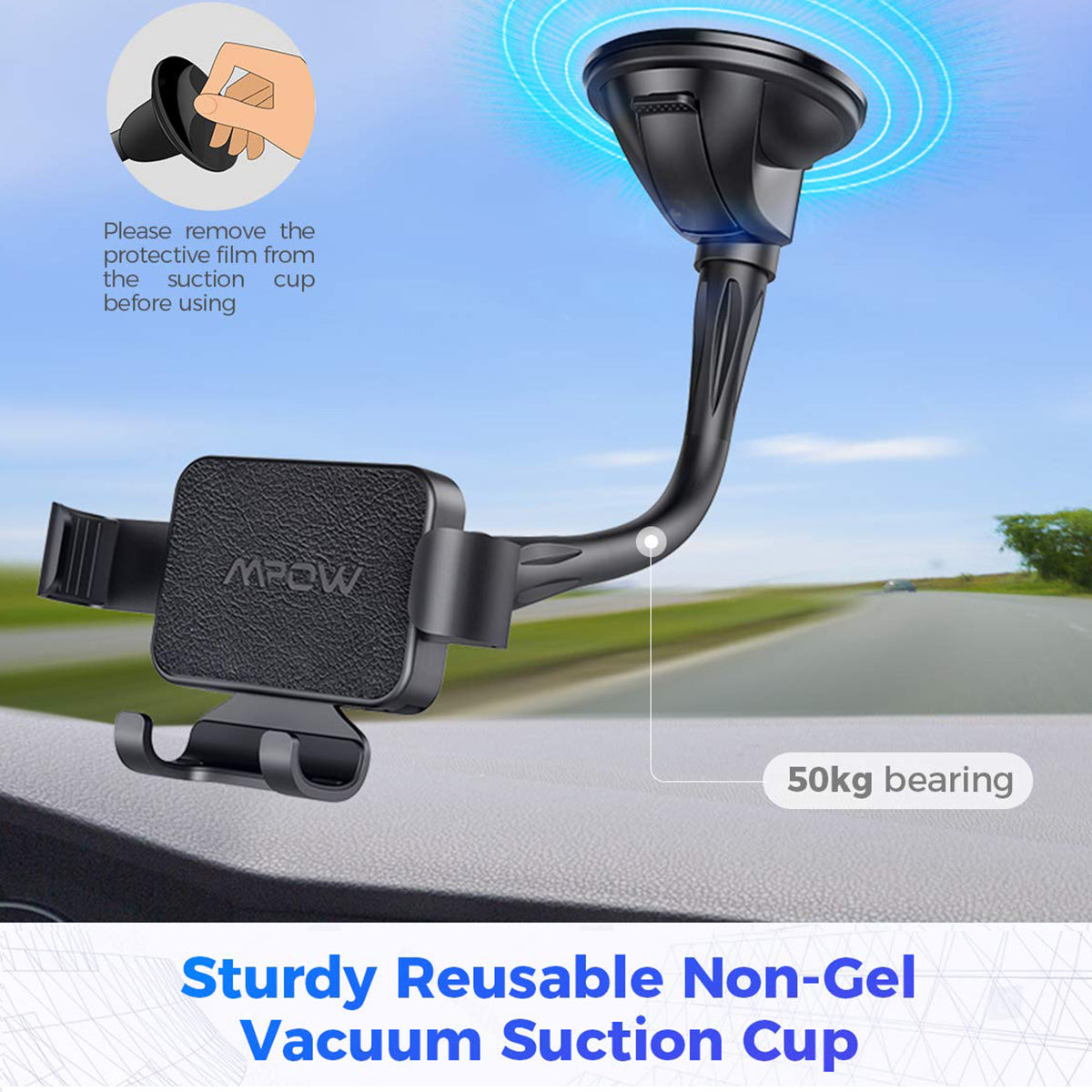 MPOW Gravity Linkage Auto-Sujeción Soporte para Teléfono Automóvil - MPOW Gravity Linkage Self-Clamping Car Phone Holder