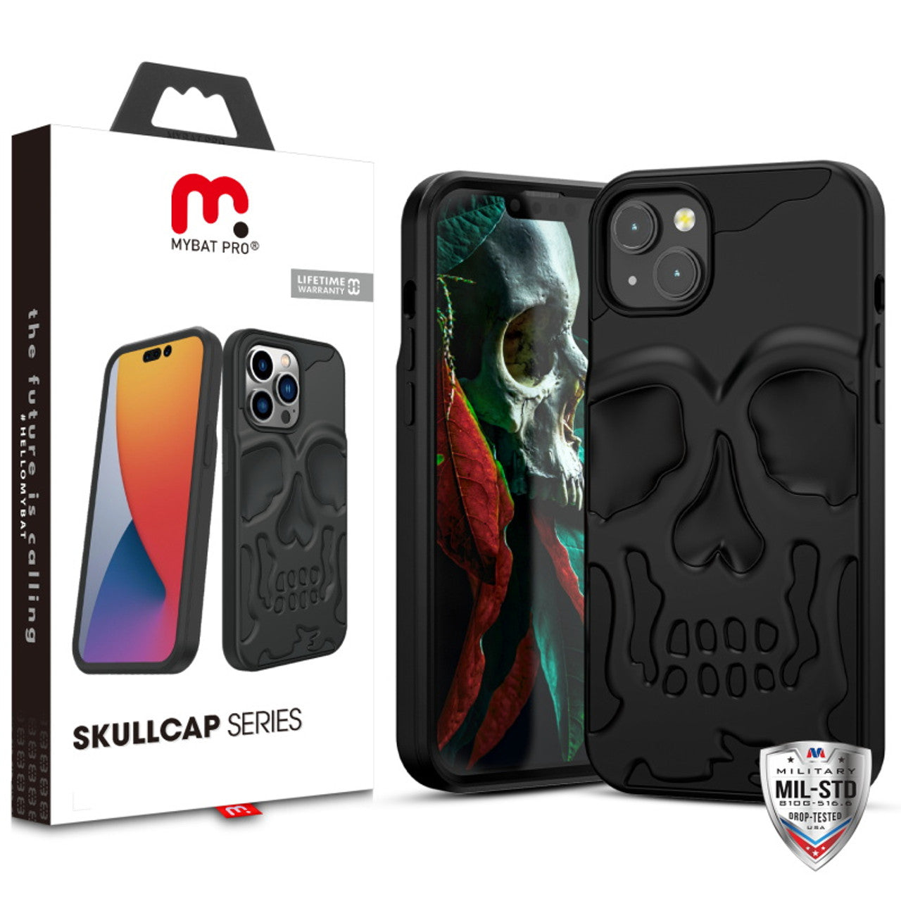 MyBat Pro Skullcap Funda protectora híbrida para Apple iPhone 14/6/1 y 13/6/1