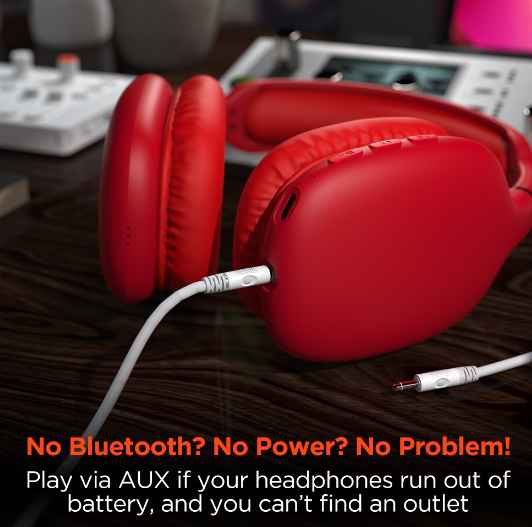HyperGear VIBE Audífonos inalámbricos (rojos): sonido premium y comodidad mientras viaja con Bluetooth 4.2 y clasificación IPX4