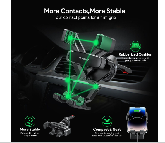 EK-3003BK Esoulk el soporte de coche definitivo para su dispositivo