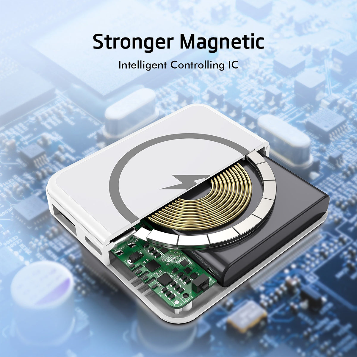EP31-WH 5000mAh 5W MAGNETIC WIRELESS POWER BANK - ESoulk banco de energía inalámbrico magnético 5W