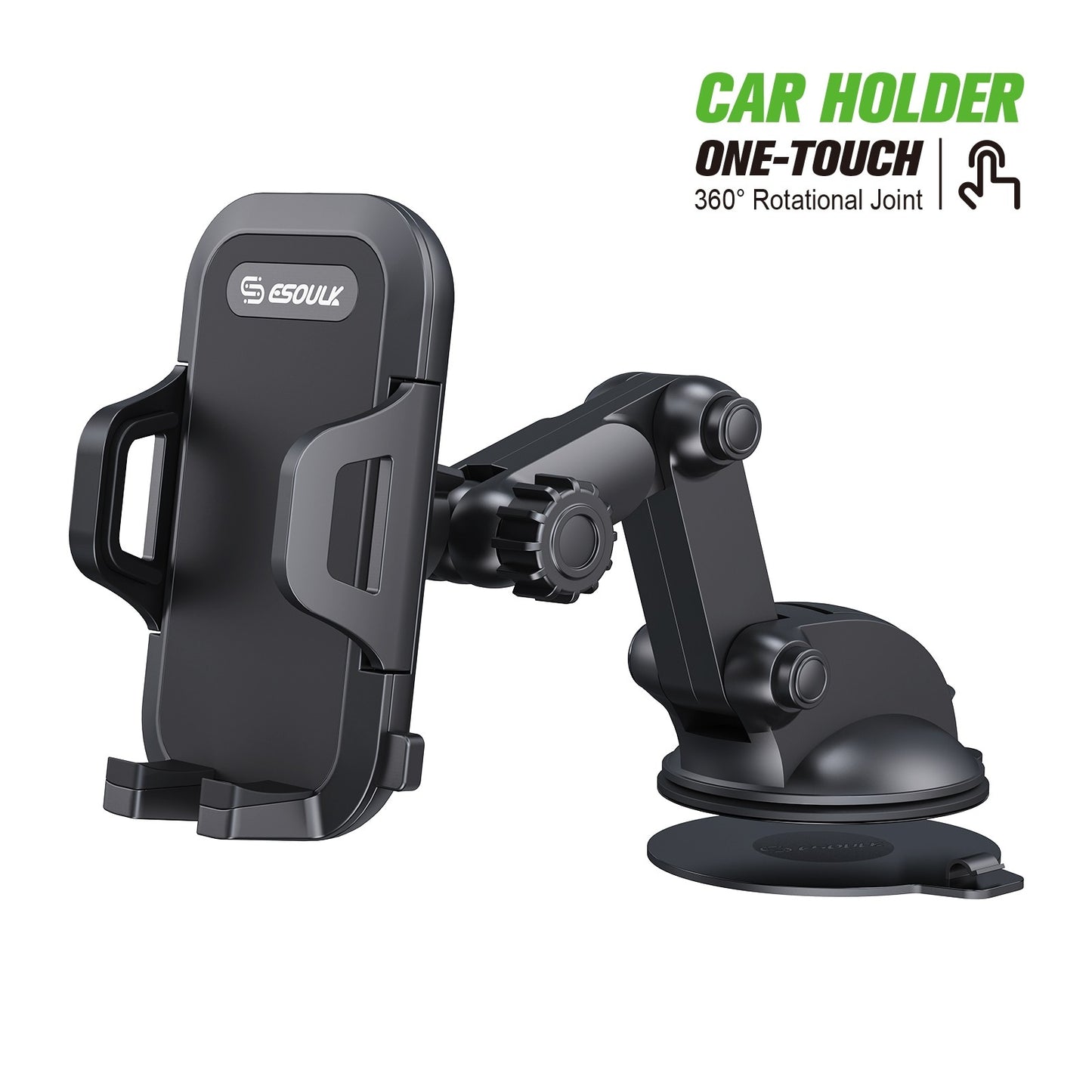 EH41BK UNIVERSAL DASHBOARD CAR MOUNT - ESoulk Soporte universal para tablero de automóvil - 6.36 pulgadas de ancho (EH41BK)