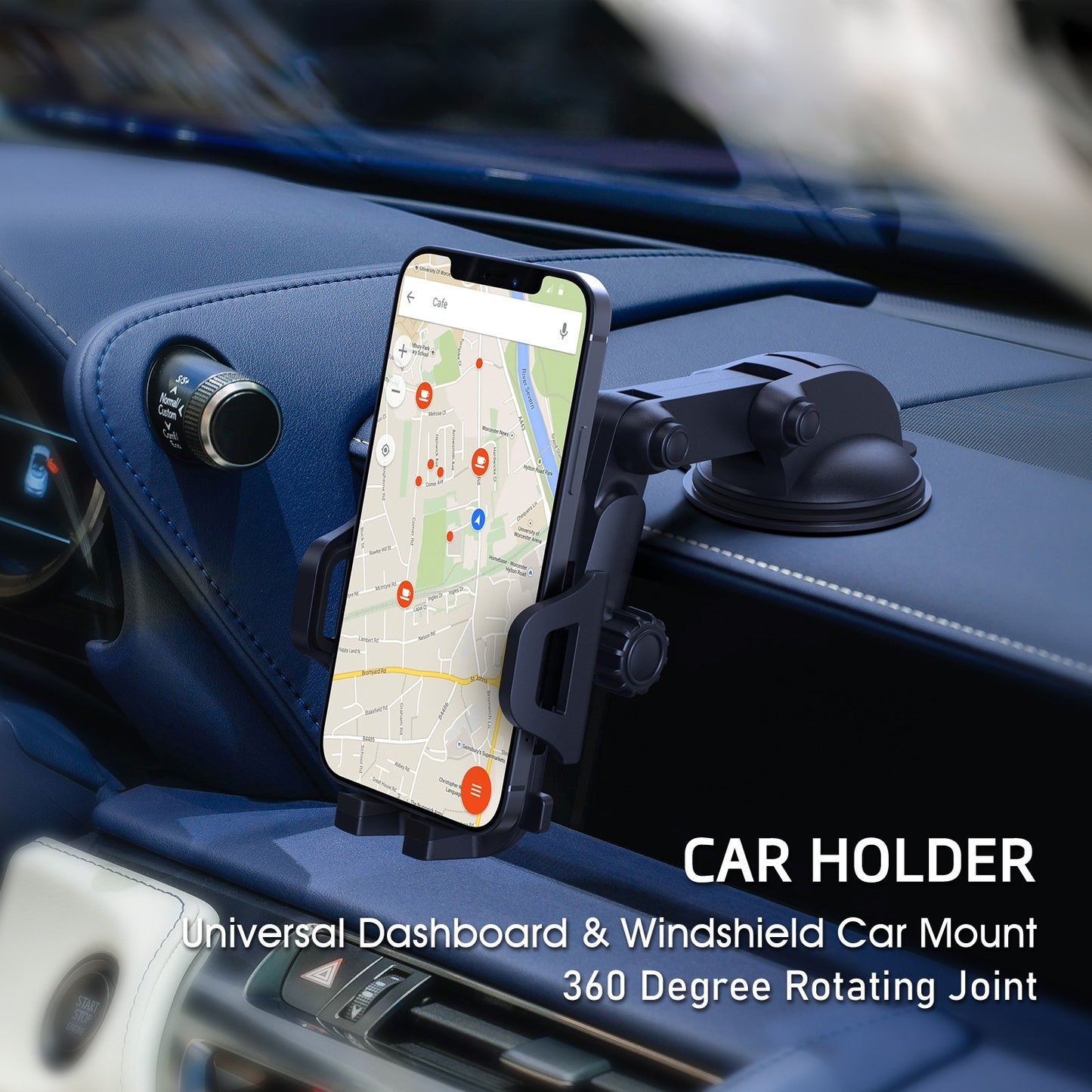EH41BK UNIVERSAL DASHBOARD CAR MOUNT - ESoulk Soporte universal para tablero de automóvil - 6.36 pulgadas de ancho (EH41BK)