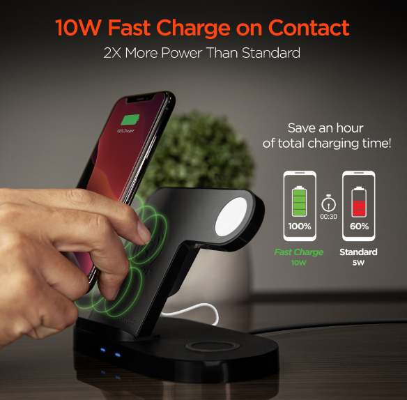 HyperGear base de carga inalámbrica 3 en 1 - HyperGear 3-in-1 wireless charging pad
