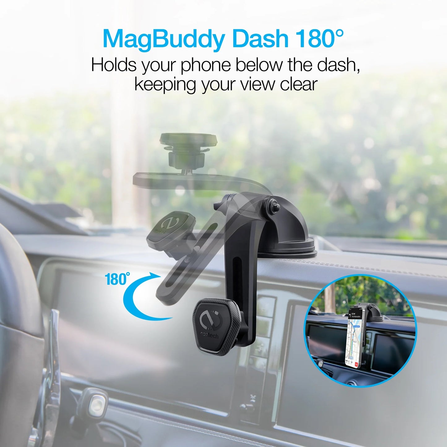 Naztech MagBuddy Elite Dash 180 Soporte Carro - Naztech MagBuddy Elite Dash 180 Mount (86989345)