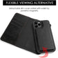 The Luxury Gentleman Estuche de cuero con tapa magnética para iPhone 14 Pro Max 6.7 "Negro - Magnetic Flip Leather Case for iPhone 14 Pro Max 6.7" Black