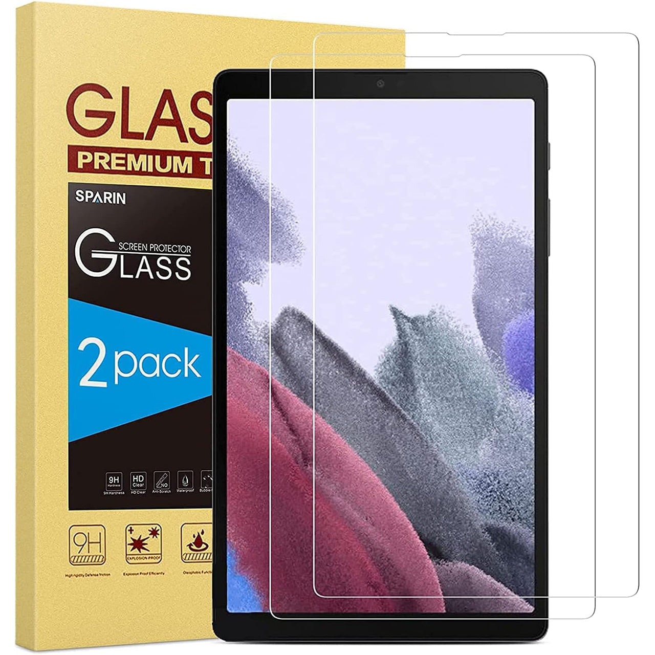 SPARIN  Protector Samsung Galaxy Tab A 8.4 Pulgadas 2020 Tablet - Protector de Pantalla de Vidrio Templado (Sin Burbujas, Dureza 9H) - SPARIN Protector Samsung Galaxy Tab A 8.4 Inch 2020 Tablet - Tempered Glass Screen Protector (Bubble Free, 9H Hardness)