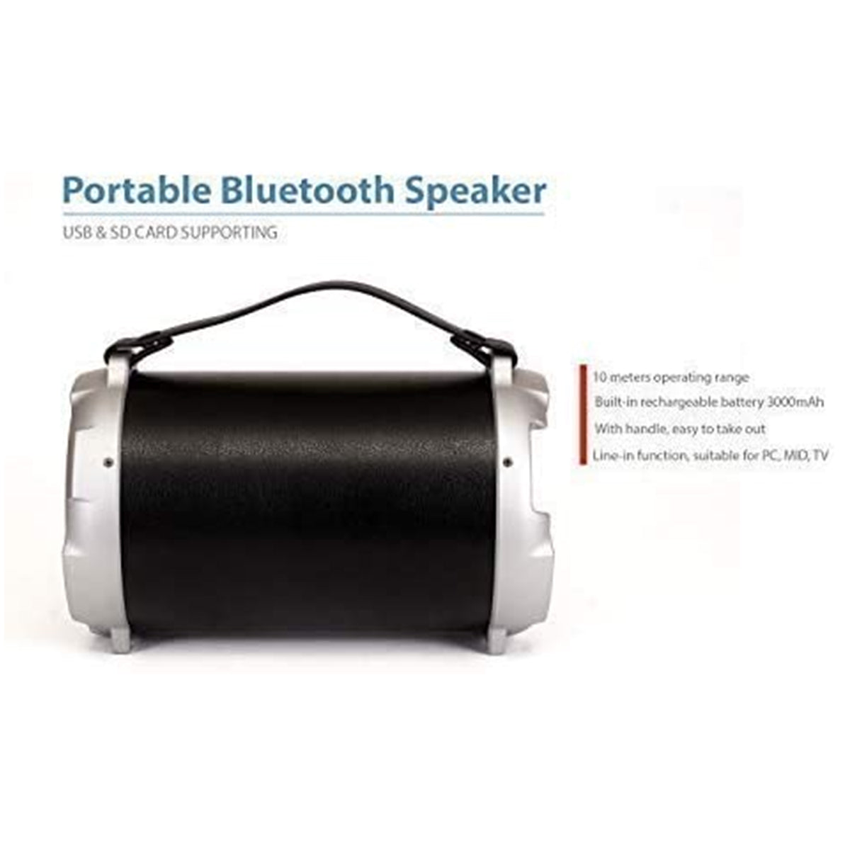 AQSTY Receptor Bluetooth portátil 3030 Outpower Bocina - AQSTY Portable Bluetooth Receiver 3030 Outpower Speaker