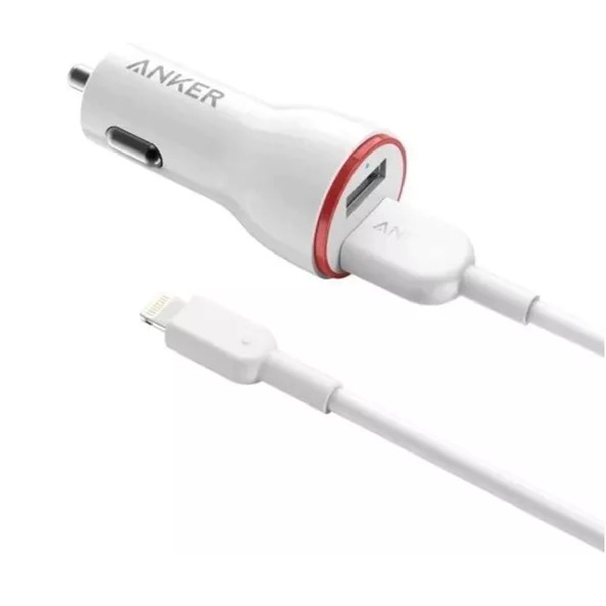 Anker PowerDrive 2 USB-A a Lightning (blanco) Cargador de Vehículo - Anker PowerDrive 2 USB-A to Lightning (White) Vehicle Charger