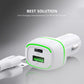 EA15-WH 36W FAST CAR CHARGER 18W PD+18W QC - ESoulk EA15 36W Cargador Rápido Coche - 2 Puertos USB PD/QC