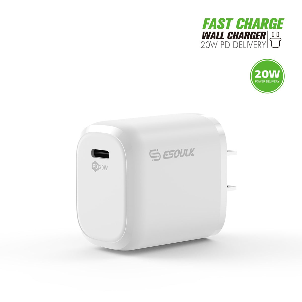 EA17-WH 20W PD Wall Adapter - ESoulk adaptador de pared PD 20W