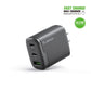 EA18-BK 40W Dual PD+QC Fast Wall Charger - ESoulk Rápido 40W Dual PD+QC Cargador de Pared