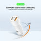 EC09P-CC-WH 18W Car Charger PD & 2.4A USB with 3ft C to C cable - ESoulk PD USB-C 18W Cargador de Carro con Cable USB-C a USB-C