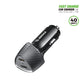 EK-2001WH 40W Dual Type-C Port FAST CAR CHARGER - ESoulk PD 40W Cargador de Coche Rápido - 2 Puertos Tipo C