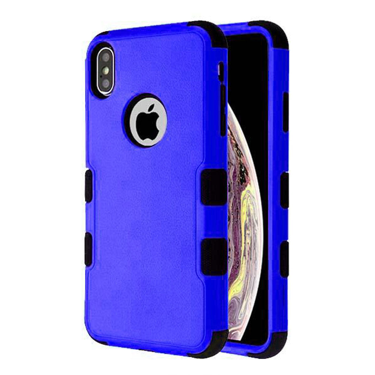 MYBAT Titanio azul oscuro/negro TUFF Hybrid Phone Protector Cover para Apple iPhone XS Max - MYBAT Titanium Dark Blue/Black TUFF Hybrid Phone Protector Cover for Apple iPhone XS Max