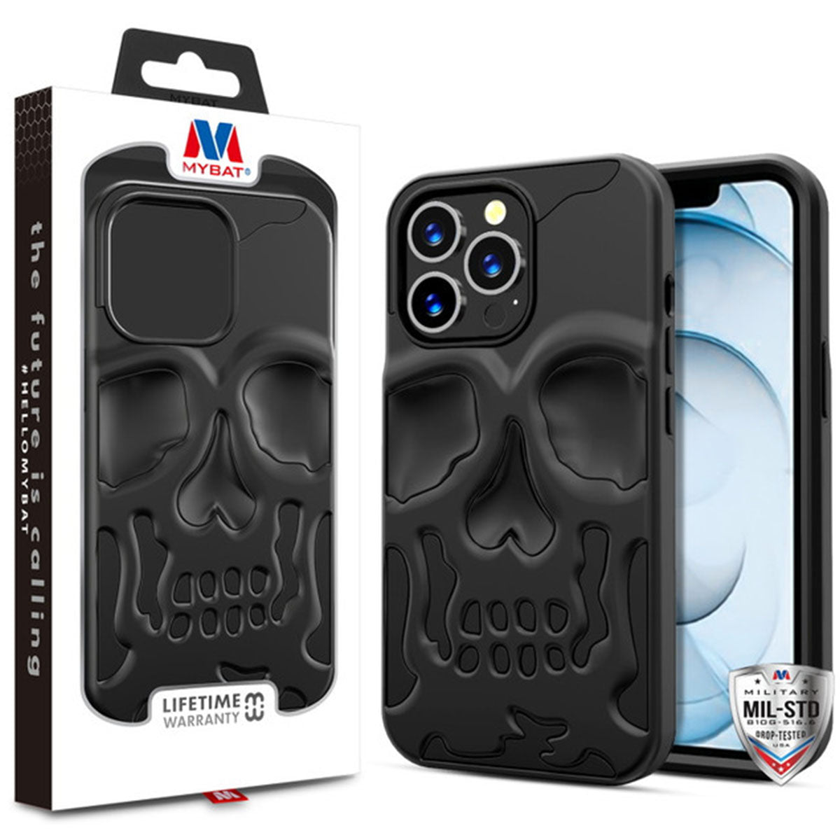 MyBat SkullCap Funda protectora híbrida para Apple iPhone 13 Pro Max 6.7"