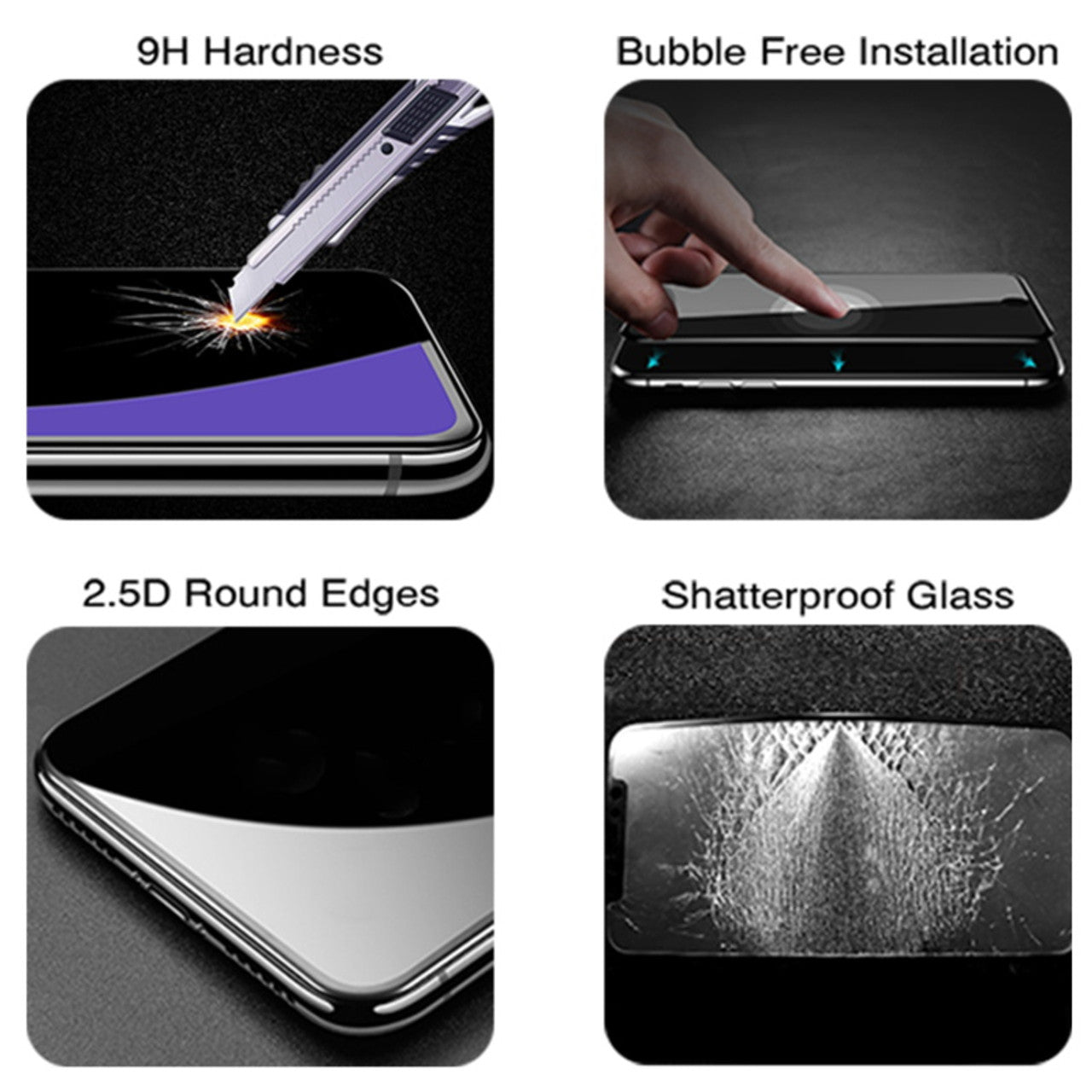 MyBat Protector de pantalla de vidrio templado 2.5D para Apple iPhone 14 Pro 6.1 (transparente) - MyBat 2.5D Tempered Glass Screen Protector for Apple iPhone 14 Pro 6.1 (Clear)