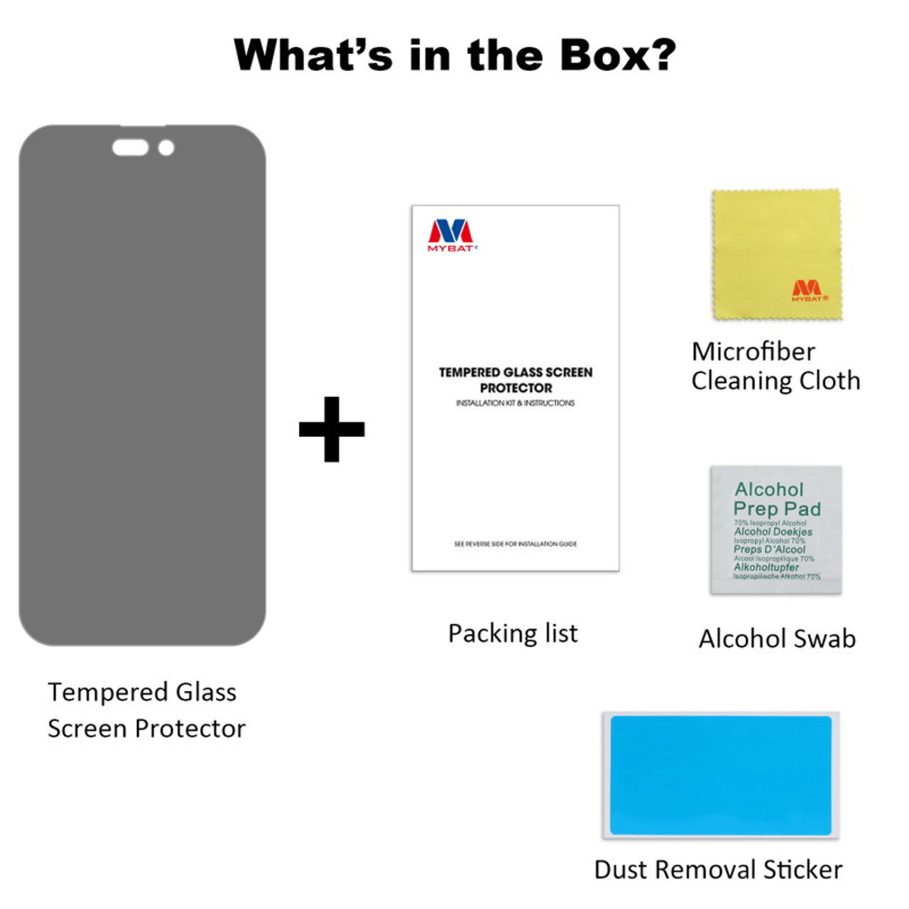 MyBat Protector de pantalla de vidrio templado Privacy para Apple iPhone 14 Pro Max 6.7 - MyBat Privacy Tempered Glass Screen Protector for Apple iPhone 14 Pro Max 6.7