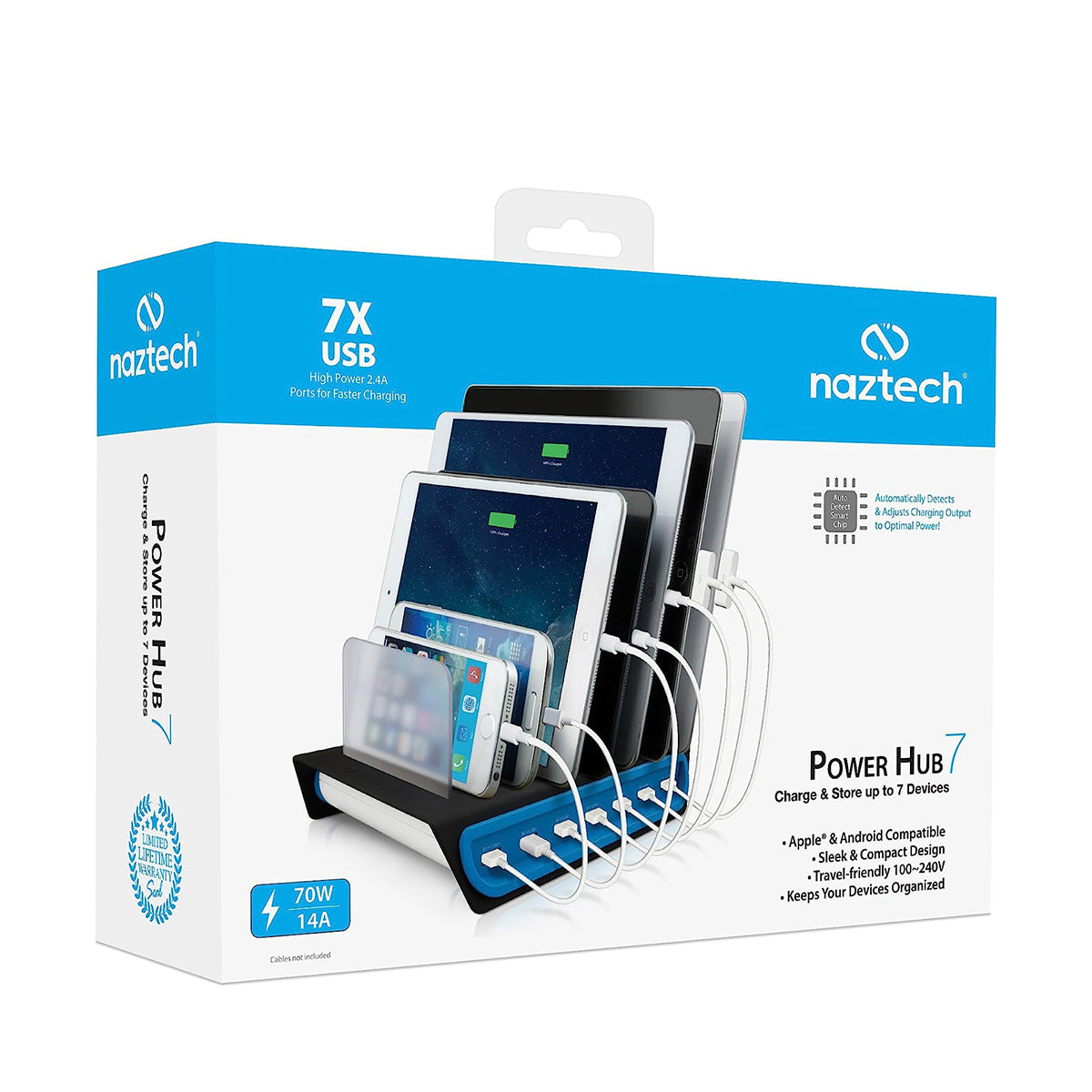Naztech Block Naztech Power Hub 7 Puertos - Naztech Power Hub 7 Ports – decibelcell