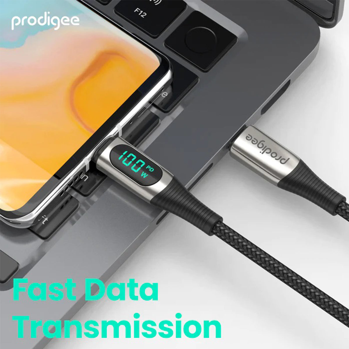 Prodigee Energee Cable digital  tipo C de 3 pies -  Prodigee Energee Type-C Digital Cable 3ft