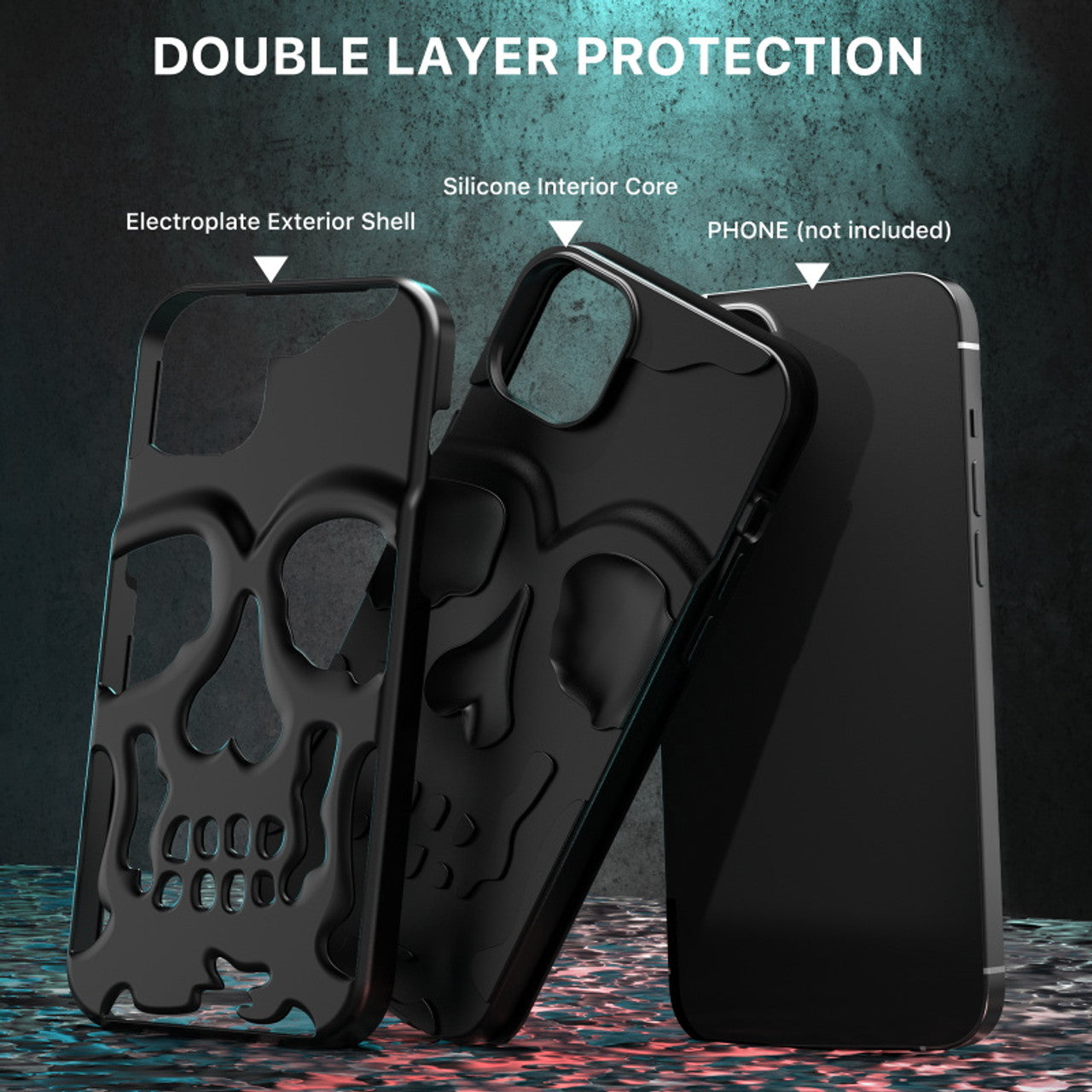 MyBat Pro Skullcap Funda protectora híbrida para Apple iPhone 14/6/1 y 13/6/1