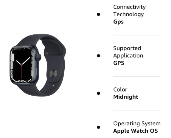 Apple Watch Series 7 (41 mm): reloj inteligente avanzado de salud y estado físico