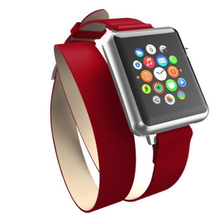 Incipio Reese Double Enroulement Apple Watch Brazalete - 38 mm (Rojo)