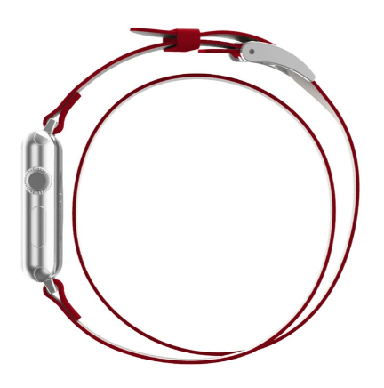 Incipio Reese Double Enroulement Apple Watch Brazalete - 38 mm (Rojo)