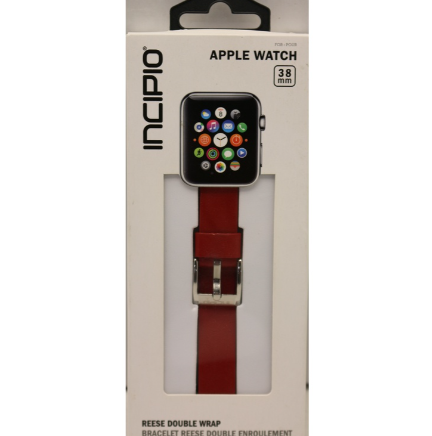 Incipio Reese Double Enroulement Apple Watch Brazalete - 38 mm (Rojo)