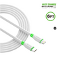 EC34P-CL-WH eSoulk Cable USB-C de carga rápida PD de 6 pies a iPhone (Blanco)