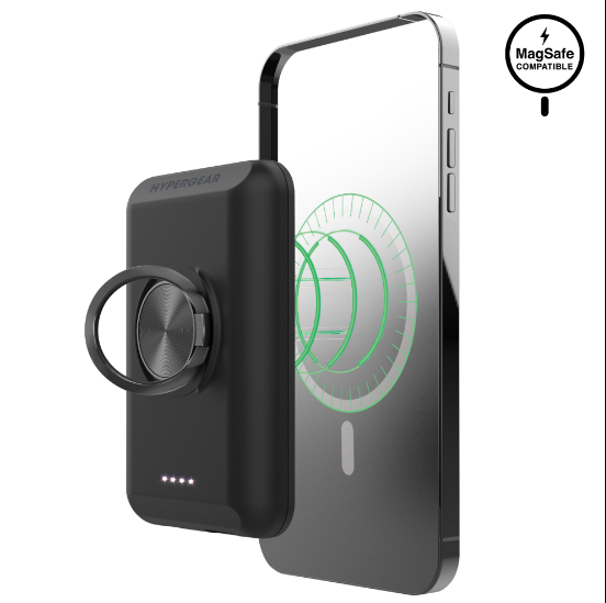 HyperGear Batería externa inalámbrica de 5000 mAh para la serie iPhone 13 (negro)