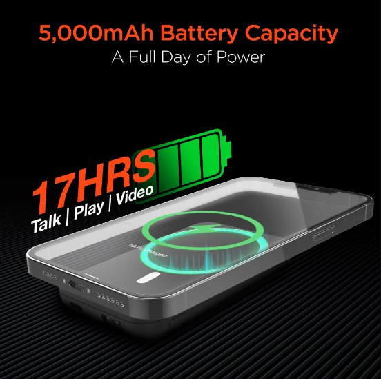 HyperGear Batería externa inalámbrica de 5000 mAh para la serie iPhone 13 (negro)