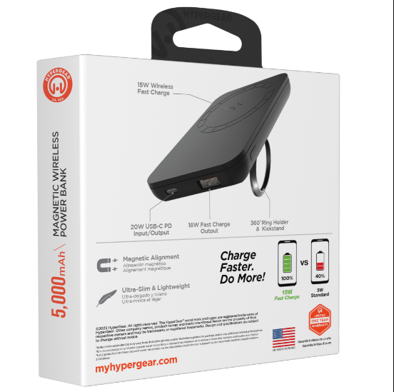 HyperGear Batería externa inalámbrica de 5000 mAh para la serie iPhone –  decibelcell