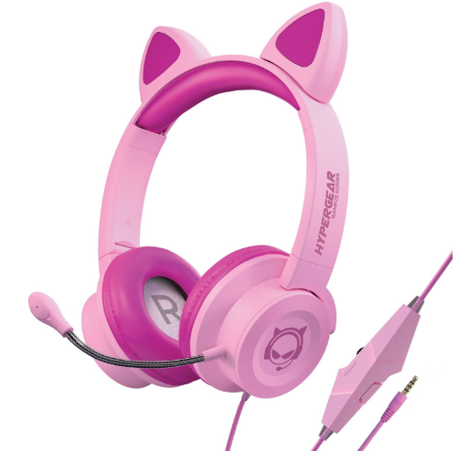 HyperGear Kombat Kitty para niños (rosa) Auriculares para juegos - A-87096177