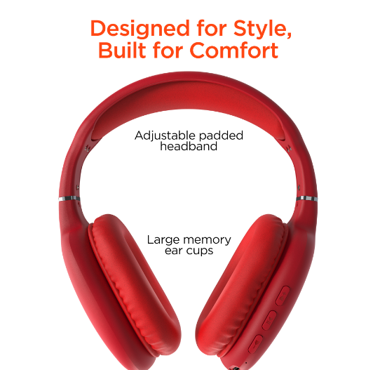 HyperGear VIBE Audífonos inalámbricos (rojos): sonido premium y comodidad mientras viaja con Bluetooth 4.2 y clasificación IPX4