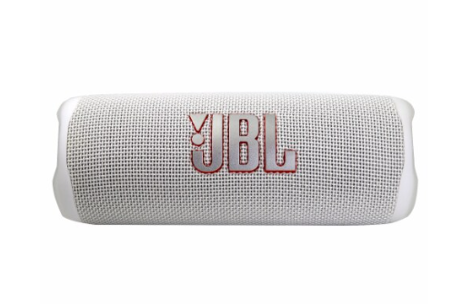 JBL Flip 6: Altavoz Bluetooth portátil resistente al agua en color blanco