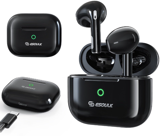 EK-5001-WH Esoulk True Wireless Earbuds - Noise Cancellation & Hi-Fi Stereo Sound