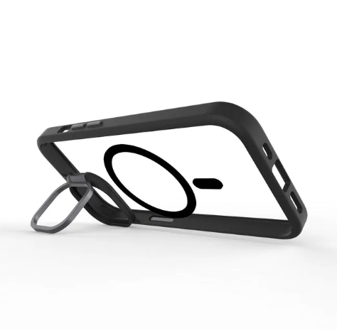 Prodigee Kickit para iPhone 15: funda protectora delgada con función atril en negro