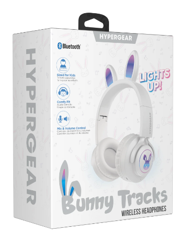 HyperGear Bunny Tracks Auriculares inalámbricos con iluminación