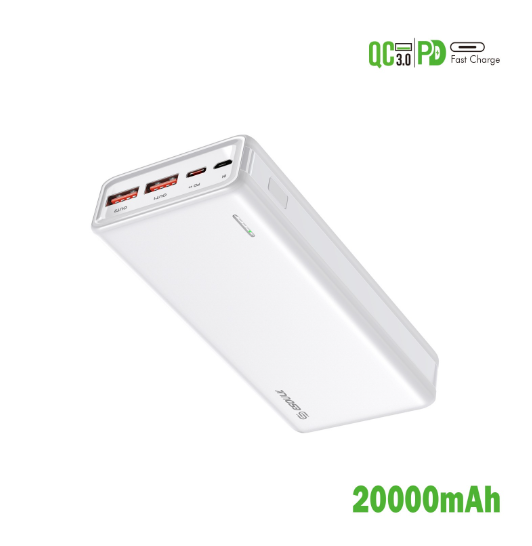 EP29-WH: Esoulk Banco de energía PD/QC de 20000 mAh con salida de 22,5 W