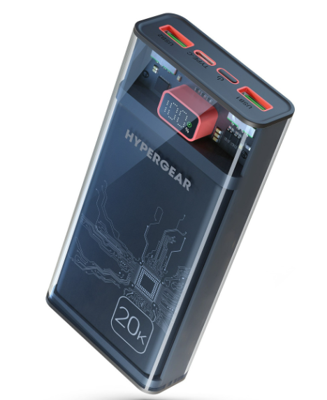 HyperGear de 20 000 mAh Batería externa transparente (modelo 12342)