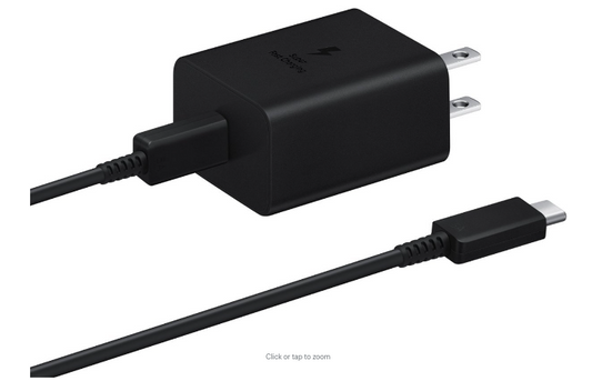 Samsung de 45 W con cable USB-C Cargador de pared USB tipo C de carga súper rápida