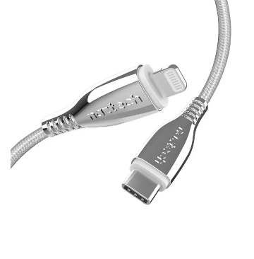 Naztech Titanium USB-C a MFi Lightning de 6 pies Cable de carga rápida trenzado