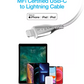 Naztech Titanium USB-C a MFi Lightning de 6 pies Cable de carga rápida trenzado